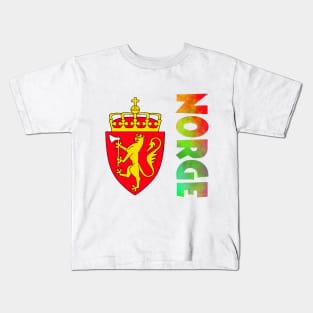 Norway (Norge in Norwegian) Coat of Arms Design Kids T-Shirt